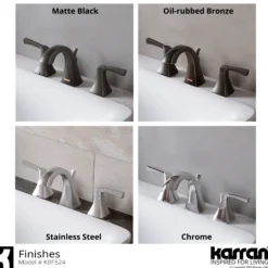 Karran Randburg 1.2 GPM Double Lever Handle Lead-free Brass ADA Bathroom Faucet, Widespread, Oil Rubbed Bronze, KBF524ORB