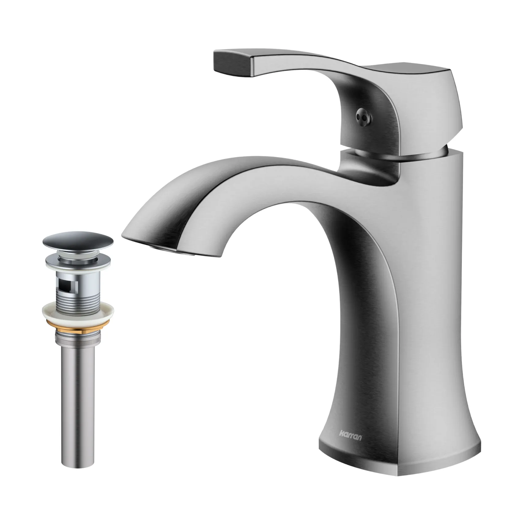 Karran Randburg 1.2 GPM Single Lever Handle Lead-free Brass ADA Bathroom Faucet, Basin, Stainless Steel, KBF520SS
