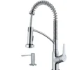 Karran Scottsdale 1.8 GPM Single Lever Handle Lead-free Brass ADA Kitchen Faucet, Pull-Down Kitchen, Chrome, KKF210SD35C