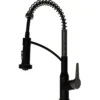 Karran Scottsdale 1.8 GPM Single Lever Handle Lead-free Brass ADA Kitchen Faucet, Pull-Down, Matte Black & Spot-Free Gunmetal Grey, KKF210MBSFGG