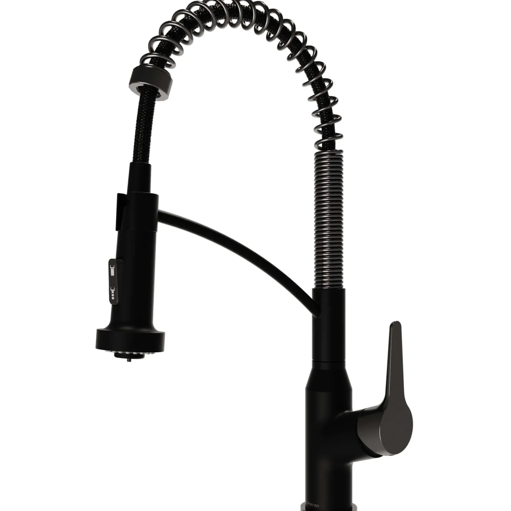 Karran Scottsdale 1.8 GPM Single Lever Handle Lead-free Brass ADA Kitchen Faucet, Pull-Down, Matte Black & Spot-Free Gunmetal Grey, KKF210MBSFGG