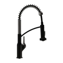 Karran Scottsdale 1.8 GPM Single Lever Handle Lead-free Brass ADA Kitchen Faucet, Pull-Down, Matte Black & Spot-Free Gunmetal Grey, KKF210MBSFGG