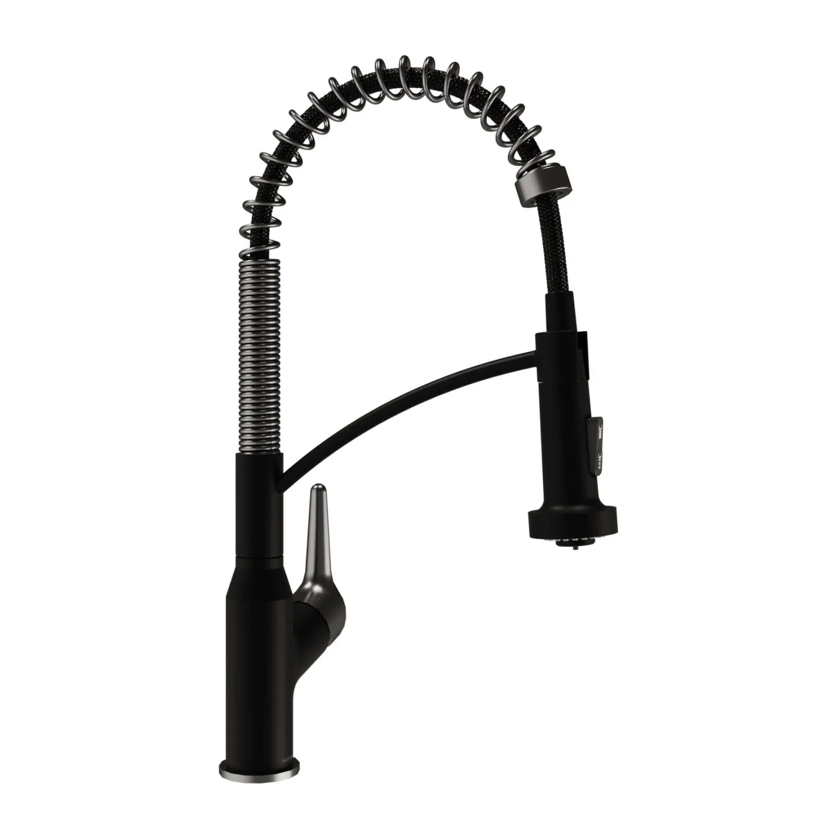 Karran Scottsdale 1.8 GPM Single Lever Handle Lead-free Brass ADA Kitchen Faucet, Pull-Down, Matte Black & Spot-Free Gunmetal Grey, KKF210MBSFGG