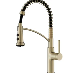 Karran Scottsdale 1.8 GPM Single Lever Lead-free Brass ADA Kitchen Faucet, Pull-Down, Spot-Free Champagne Bronze, KKF740SFCB