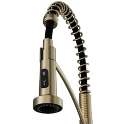 Karran Scottsdale 1.8 GPM Single Lever Lead-free Brass ADA Kitchen Faucet, Pull-Down, Spot-Free Champagne Bronze, KKF740SFCB