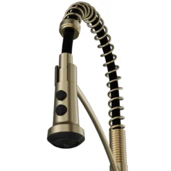 Karran Scottsdale 1.8 GPM Single Lever Lead-free Brass ADA Kitchen Faucet, Pull-Down, Spot-Free Champagne Bronze, KKF740SFCB