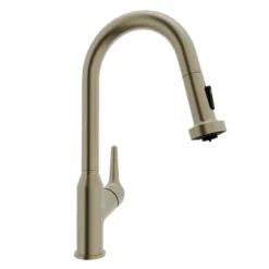 Karran Scottsdale 1.8 GPM Single Lever Handle Lead-free Brass ADA Kitchen Faucet, Pull-Down, Spot-Free Champagne Bronze, KKF250SFCB