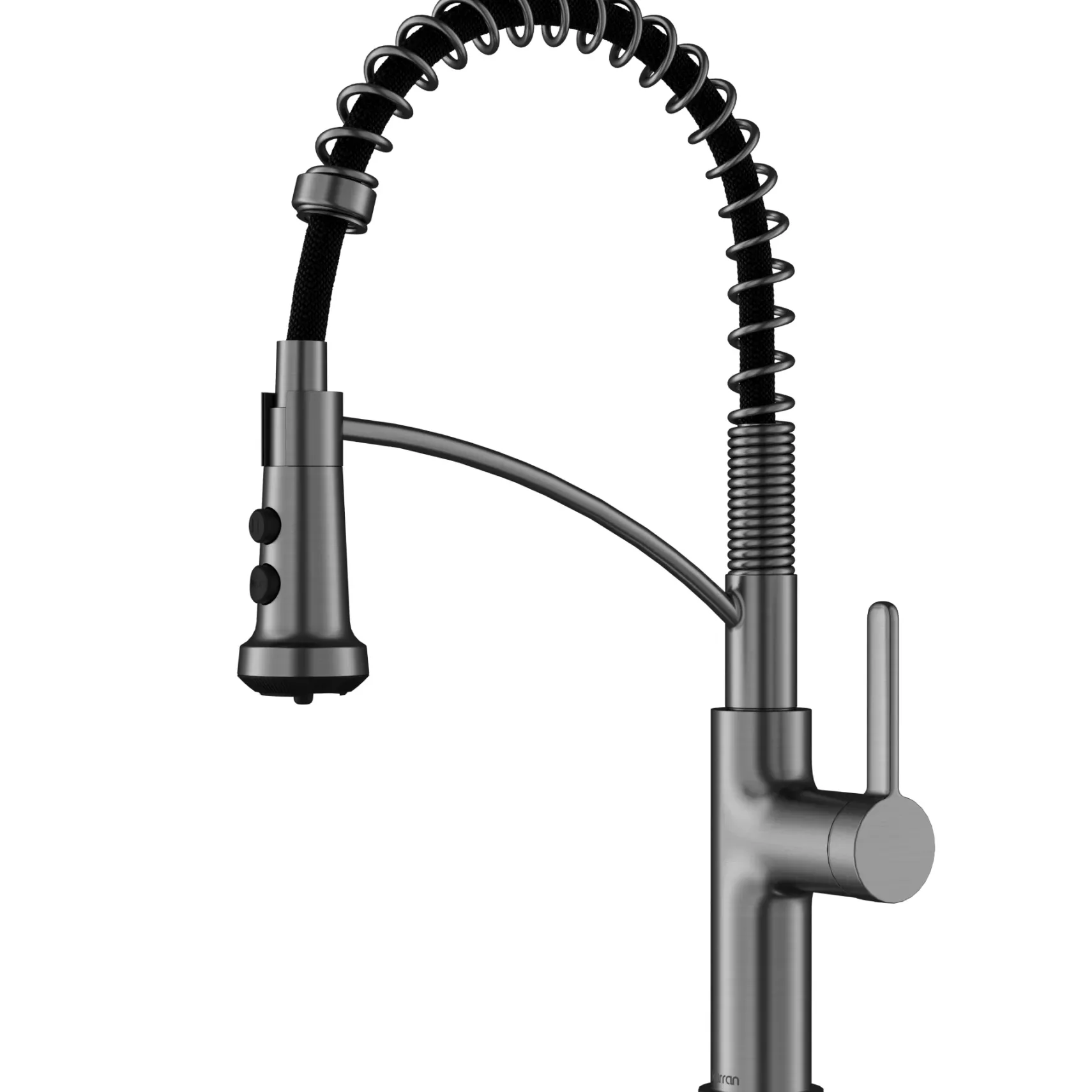 Karran Scottsdale 1.8 GPM Single Lever Lead-free Brass ADA Kitchen Faucet, Pull-Down, Spot-Free Gunmetal Grey, KKF740SFGG
