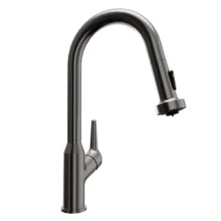 Karran Scottsdale 1.8 GPM Single Lever Handle Lead-free Brass ADA Kitchen Faucet, Pull-Down, Spot-Free Gunmetal Grey, KKF250SFGG