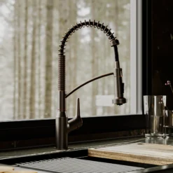 Karran Scottsdale 1.8 GPM Single Lever Handle Lead-free Brass ADA Kitchen Faucet, Pull-Down Kitchen, Oil Rubbed Bronze, KKF210ORB
