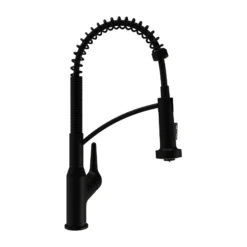 Karran Scottsdale Single Lever Handle Lead-free Brass ADA Kitchen Faucet, Pull Down, Matte Black, KKF210MB