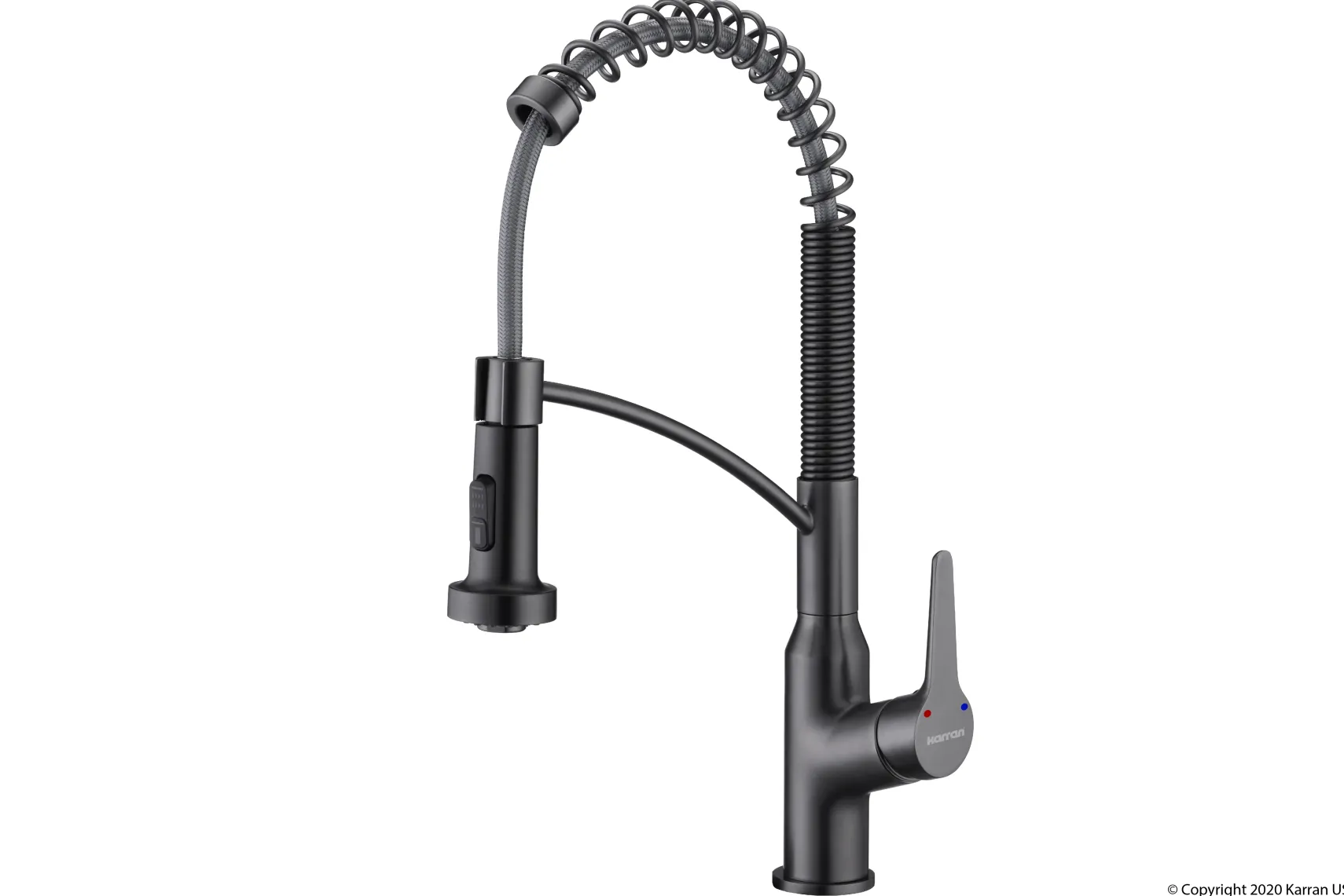 Karran Scottsdale Single Lever Handle Lead-free Brass ADA Kitchen Faucet, Pull Down, Gun Metal Grey, KKF210GG