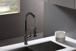 Karran Scottsdale Single Lever Handle Lead-free Brass ADA Kitchen Faucet, Pull Down, Gun Metal Grey, KKF210GG