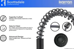Karran Scottsdale Single Lever Handle Lead-free Brass ADA Kitchen Faucet, Pull Down, Gun Metal Grey, KKF210GG
