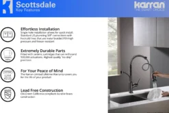 Karran Scottsdale Single Lever Handle Lead-free Brass ADA Kitchen Faucet, Pull Down, Gun Metal Grey, KKF210GG