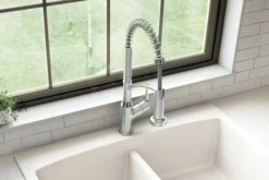 Karran Scottsdale Single Lever Handle Lead-free Brass ADA Kitchen Faucet, Pull Down, Chrome, KKF210C