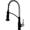 Karran Scottsdale Touchless Pull-Down Kitchen Faucet, Matte Black & Stainless Steel, Brass, KKF215MBSFSS