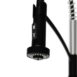 Karran Scottsdale Touchless Pull-Down Kitchen Faucet, Matte Black & Stainless Steel, Brass, KKF215MBSFSS