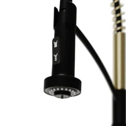 Karran Scottsdale Touchless Pull-Down Kitchen Faucet, Matte Black & Brushed Gold, Brass, KKF215MBSFBG