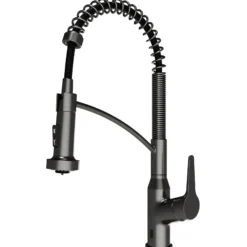 Karran Scottsdale Touchless Pull-Down Kitchen Faucet, Spot-Free Gunmetal Grey, Brass, KKF215SFGG