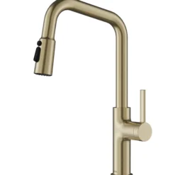 Karran Stalbridge 1.8 GPM Single Lever Lead-free Brass ADA Kitchen Faucet, Pull-Down, Spot-Free Champagne Bronze, KKF710SFCB