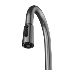 Karran Stalbridge 1.8 GPM Single Lever Lead-free Brass ADA Kitchen Faucet, Pull-Down, Spot-Free Gunmetal Grey, KKF720SFGG