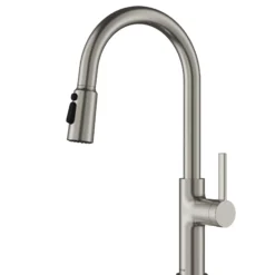 Karran Stalbridge 1.8 GPM Single Lever Lead-free Brass ADA Kitchen Faucet, Pull-Down, Spot Free Stainless Steel, KKF720SFSS