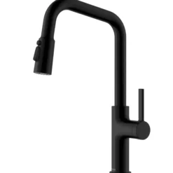 Karran Stalbridge 1.8 GPM Single Lever Lead-free Brass ADA Kitchen Faucet, Pull-Down, Matte Black, KKF710MB