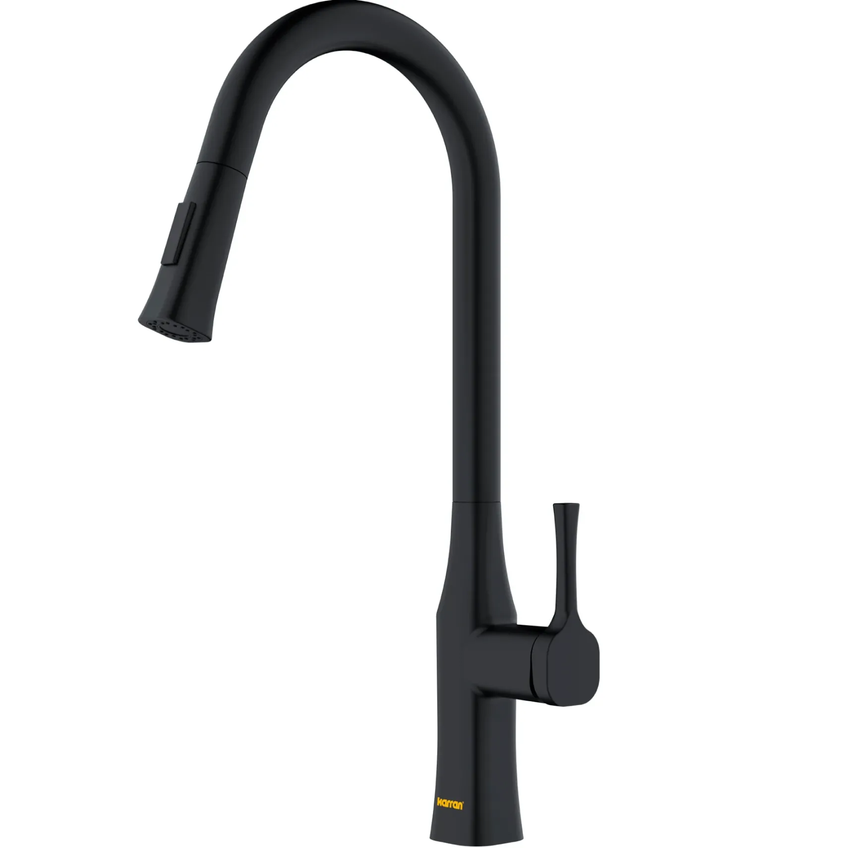 Karran Standerton 1.8 GPM Single Lever Handle Lead-free Brass ADA Kitchen Faucet, Pull-Down Kitchen, Matte Black, KKF140MB