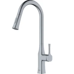 Karran Standerton 1.8 GPM Single Lever Handle Lead-free Brass ADA Kitchen Faucet, Pull-Down Kitchen, Stainless Steel, KKF140SS