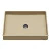 Karran Sternhagen 17.75" x 23.625" Rectangular Vessel Quartz Composite ADA Bathroom Sink, Pale Gold, SQS500PG