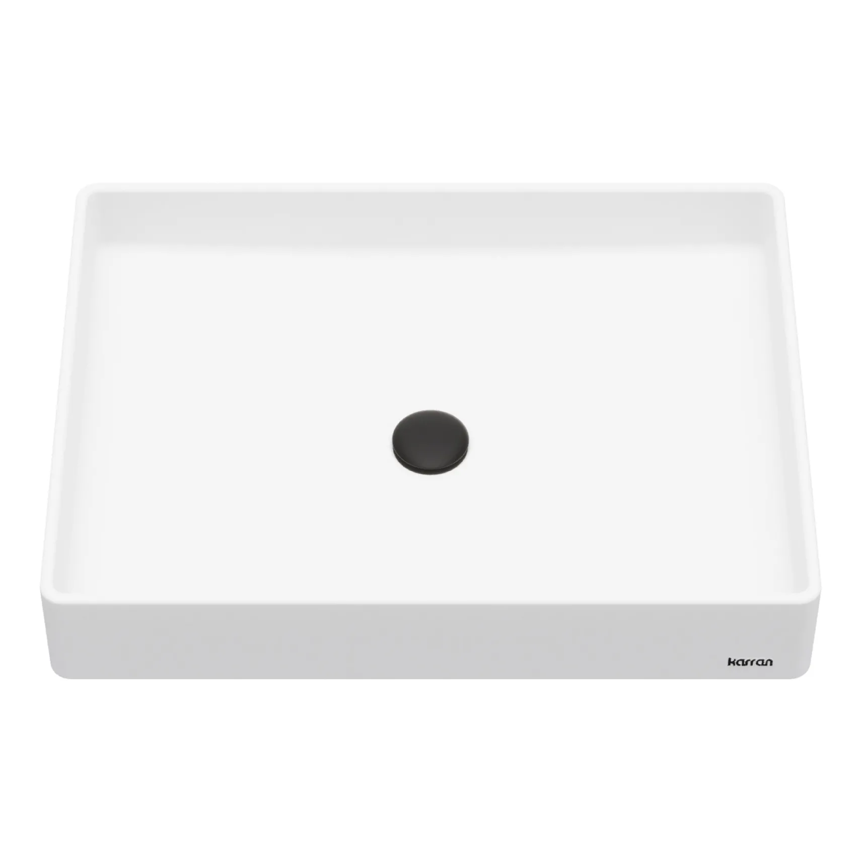Karran Sternhagen 17.75" x 23.625" Rectangular Vessel Quartz Composite ADA Bathroom Sink, White, SQS500WH