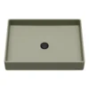 Karran Sternhagen 17.75" x 23.625" Rectangular Vessel Quartz Composite ADA Bathroom Sink, Sage Green, SQS500SG