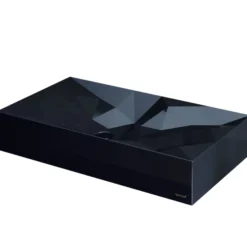 Karran Sternhagen Diamond 28.125" x 16.375" Rectangular Vessel Quartz Composite ADA Bathroom Sink, Black, SQS400BL