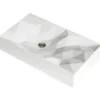 Karran Sternhagen Diamond 28.125" x 16.375" Rectangular Vessel Quartz Composite ADA Bathroom Sink, White, SQS400WH