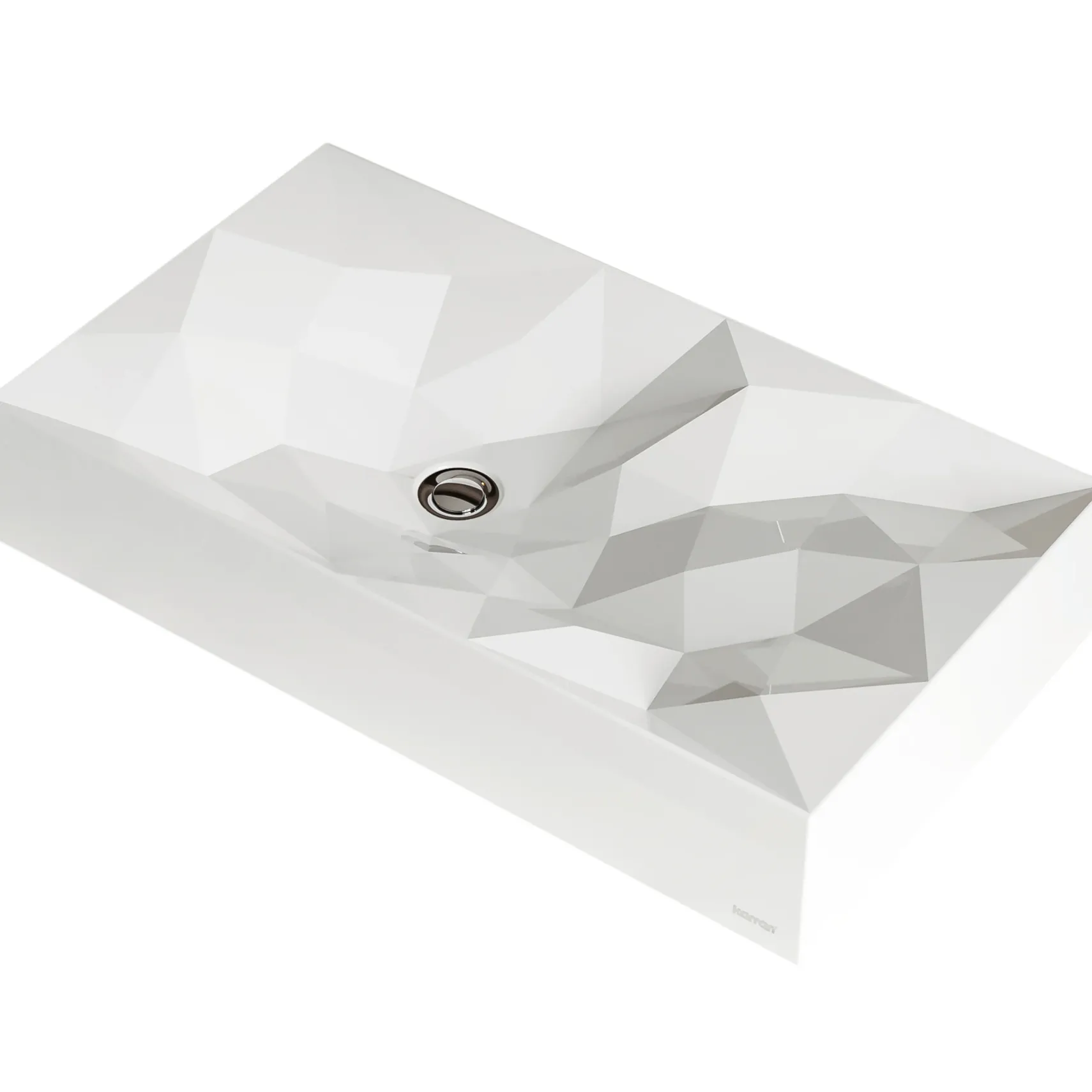 Karran Sternhagen Diamond 28.125" x 16.375" Rectangular Vessel Quartz Composite ADA Bathroom Sink, White, SQS400WH