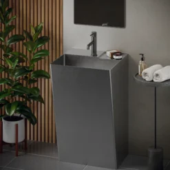 Karran Tryst 1.2 GPM Single Lever Handle Lead-free Brass ADA Bathroom Faucet, Basin, Gunmetal Grey, KBF460GG