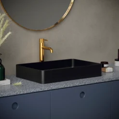 Karran Tryst 1.2 GPM Single Lever Handle Lead-free Brass ADA Bathroom Faucet, Vessel, Gold, KBF462G