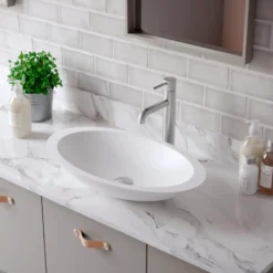 Karran Tryst 1.2 GPM Single Lever Handle Lead-free Brass ADA Bathroom Faucet, Vessel, Stainless Steel, KBF462SS