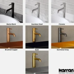 Karran Tryst 1.2 GPM Single Lever Handle Lead-free Brass ADA Bathroom Faucet, Vessel, Brushed Gold, KBF462BG