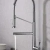 Karran Tumba Single Lever Handle Lead-free Brass ADA Kitchen Faucet, Pull Down, Chrome, KKF230C