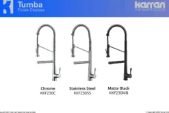 Karran Tumba Single Lever Handle Lead-free Brass ADA Kitchen Faucet, Pull Down, Chrome, KKF230C