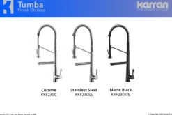 Karran Tumba Single Lever Handle Lead-free Brass ADA Kitchen Faucet, Pull Down, Matte Black, KKF230MB
