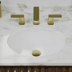 Karran Valera 15" x 18.125" Oval Undermount Vitreous China Bathroom Sink, White, VC-103-WH