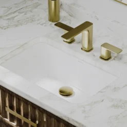 Karran Valera 13.75" x 19.75" Rectangular Undermount Vitreous China Bathroom Sink, White, VC-109-WH