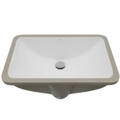 Karran Valera 14.5" x 20.5" Rectangular Undermount Vitreous China Bathroom Sink, White, VC-111-WH