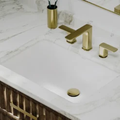 Karran Valera 14.5" x 20.5" Rectangular Undermount Vitreous China Bathroom Sink, White, VC-111-WH