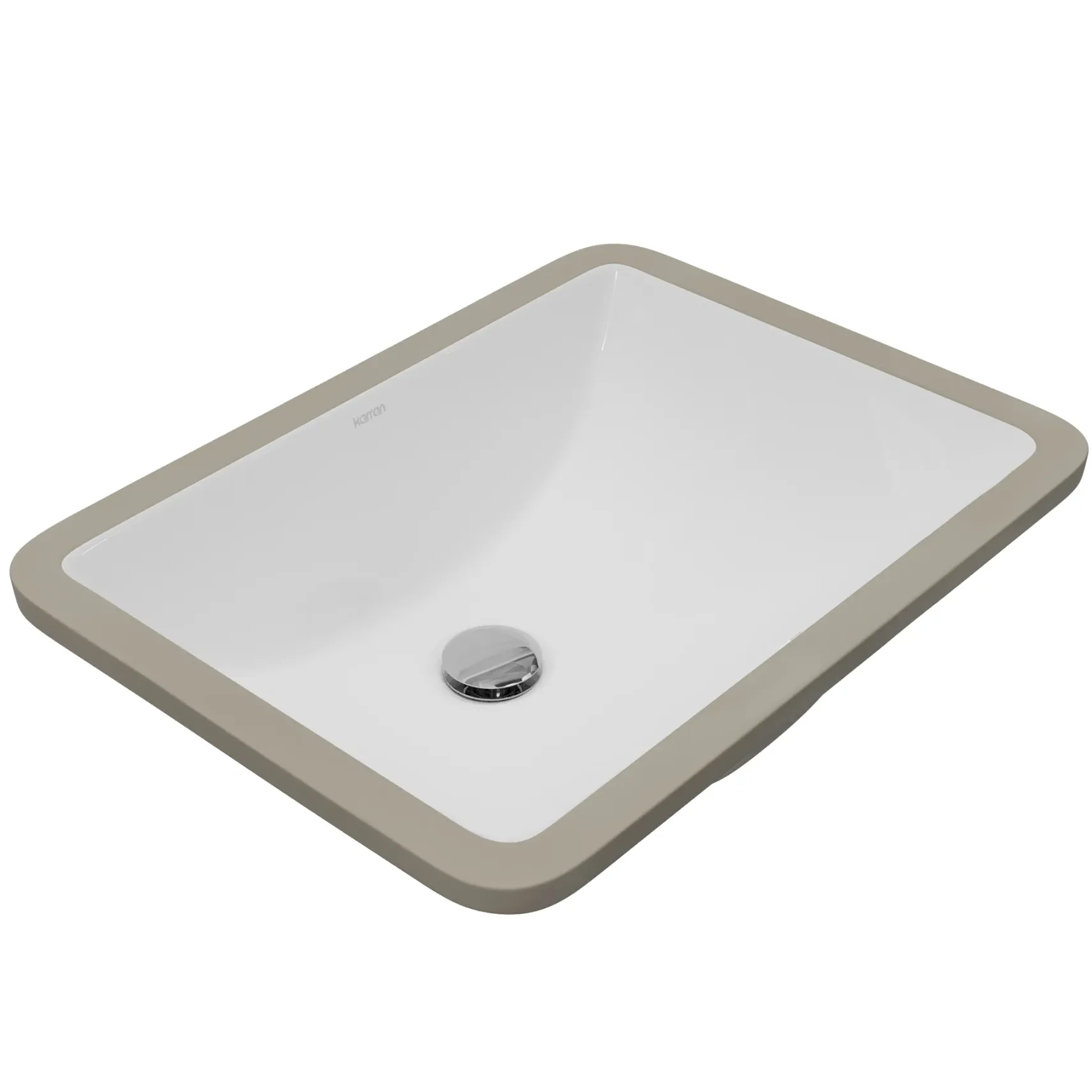 Karran Valera 15.375" x 20.5" Rectangular Undermount Vitreous China Bathroom Sink, White, VC-107-WH