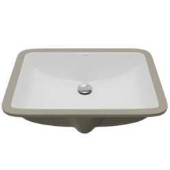 Karran Valera 14.5" x 21" Rectangular Undermount Vitreous China ADA Bathroom Sink, White, VC-116-WH