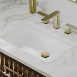 Karran Valera 14.5" x 21" Rectangular Undermount Vitreous China ADA Bathroom Sink, White, VC-116-WH
